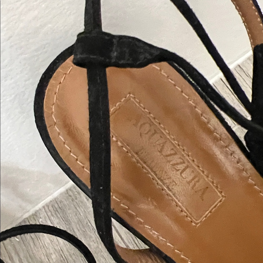 Aquazzura Black Fringe Heels - Picture 2 of 14
